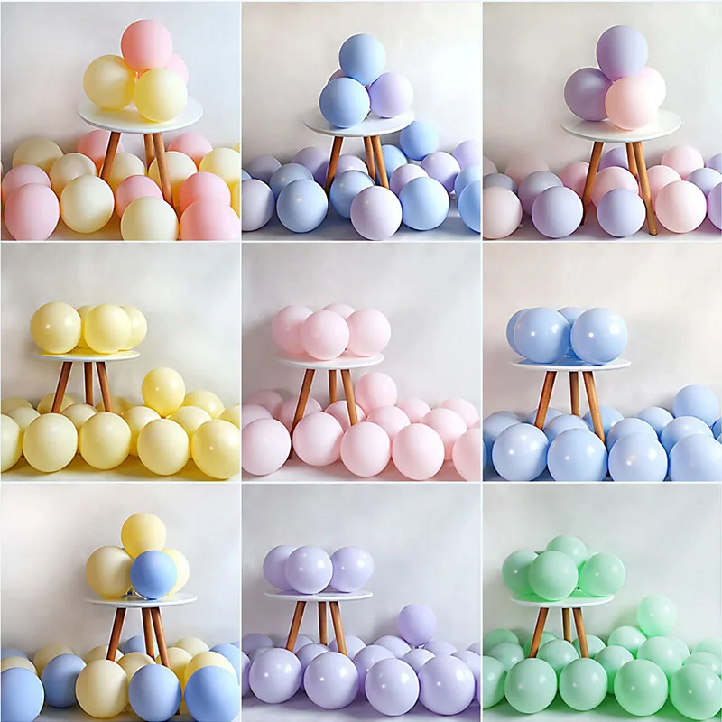 

20pcs Macaron Balloon Wedding Decoration Baby Shower Boy Girl Decor Adult Bachelorette Party Unicorn Birthday Diy Table Supplies