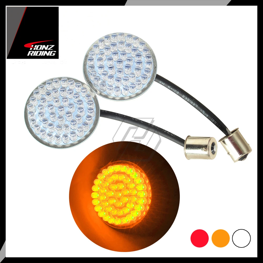 

For Harley XL883 XL1200 Sportster Dyna Fat Bob LED Rear Turn Signal Indicator Light 1156