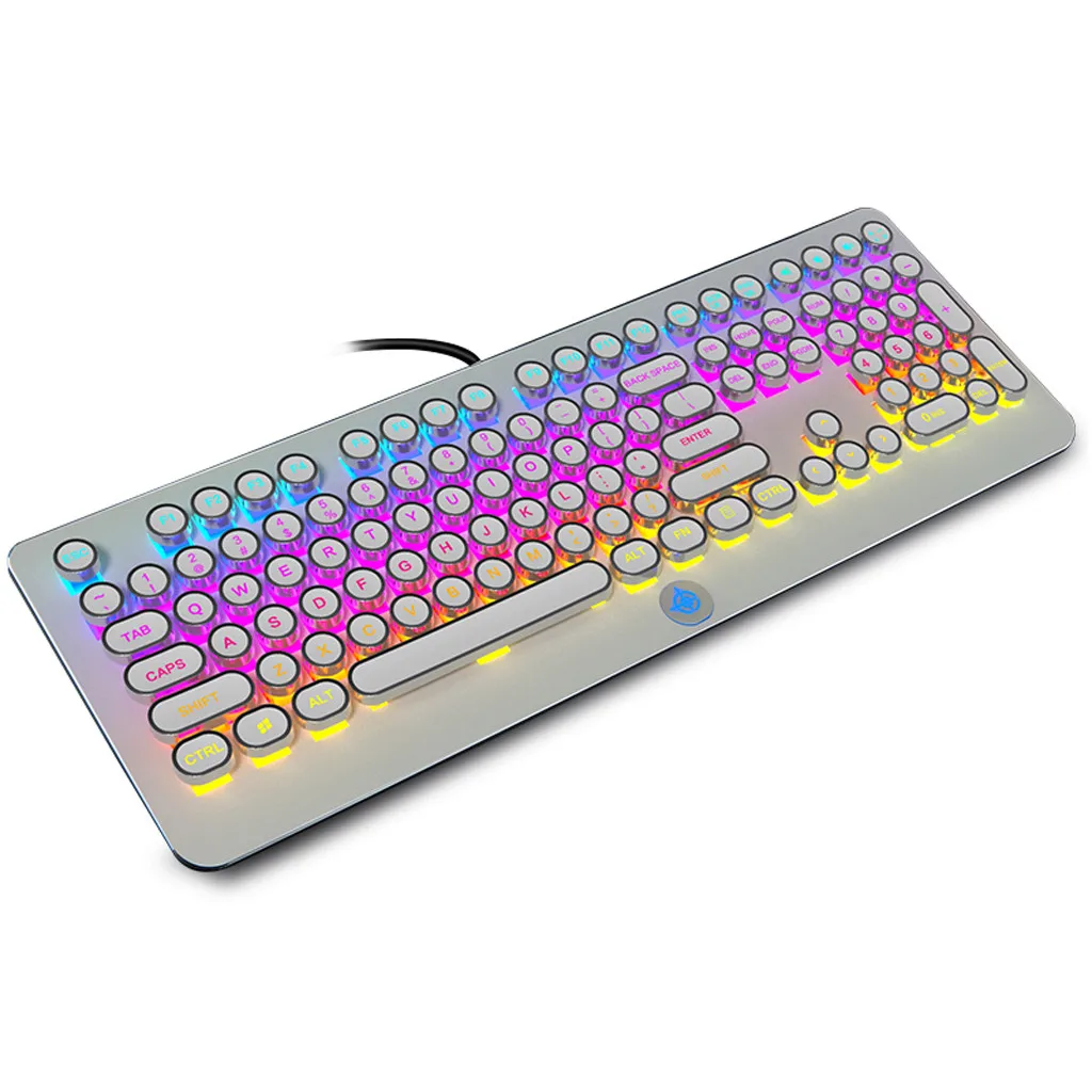 Gameing Keycap Ретро Паровая панк механическая клавиатура 108 клавиш RGB с подсветкой Пылезащитная фиксированная клавиатура Axis полный ключ без коллизии