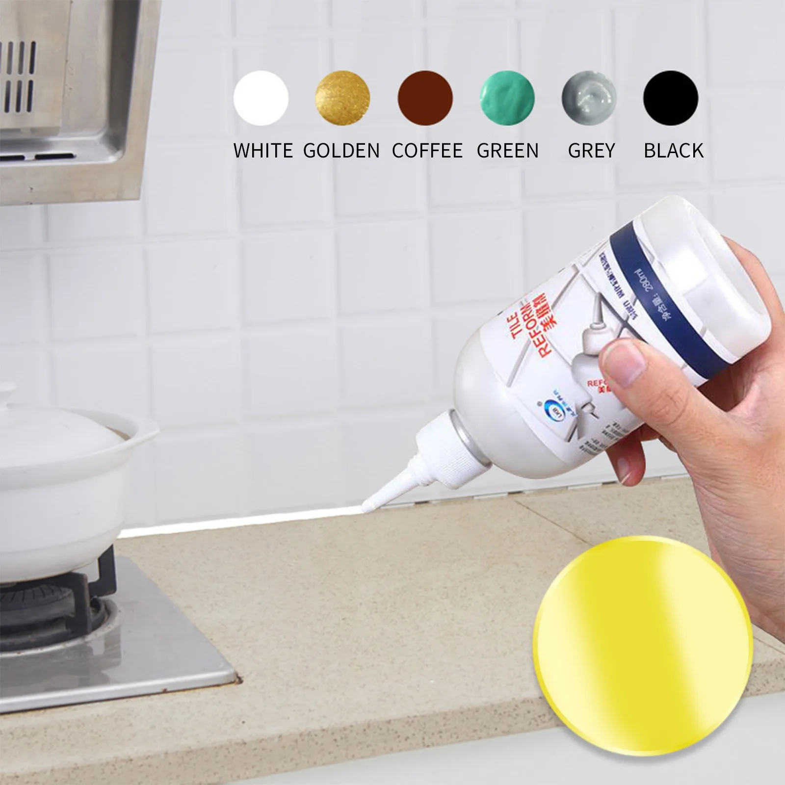 Filling Of Repair Joints With Special Beautifying Agent For Tile Cracks And Corners All for Wall Sealing Paste #2 |
