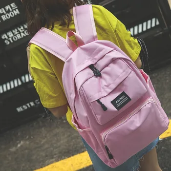 

Women's backpack fashion backpack simple canvas travel bag versatile backpack Japan and South Korea college style student bag