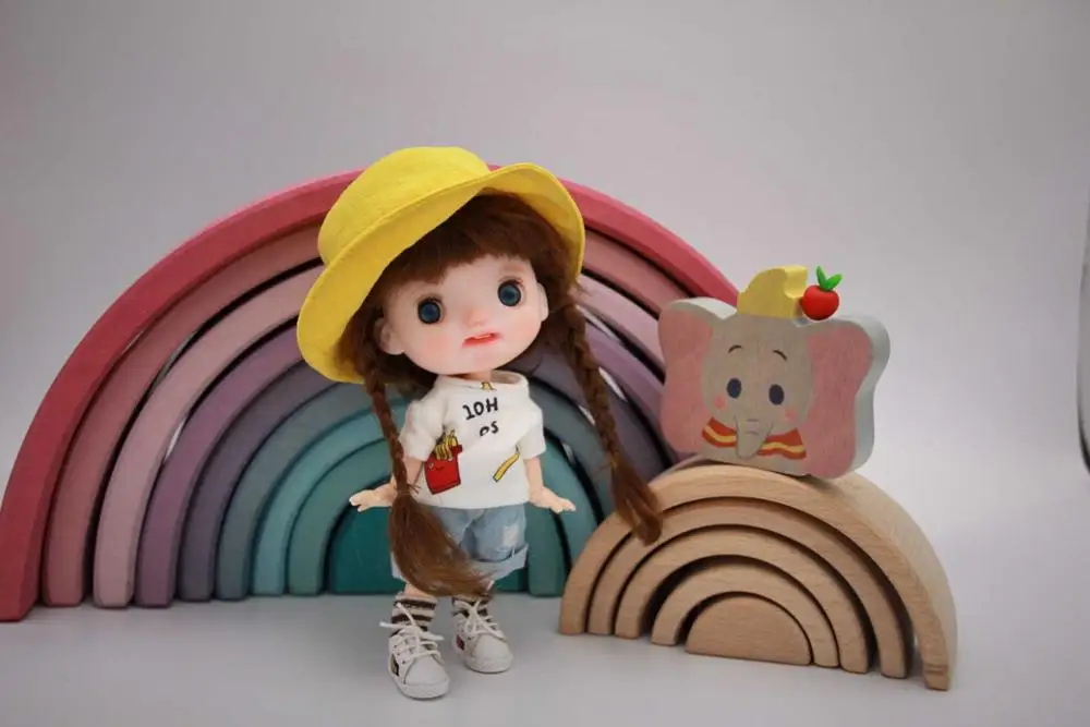 OB11 кукла ручной работы на заказ 1/8 BJD куклы OB голова и Обнаженная кукла Полимерная глина - Цвет: Nude doll 7