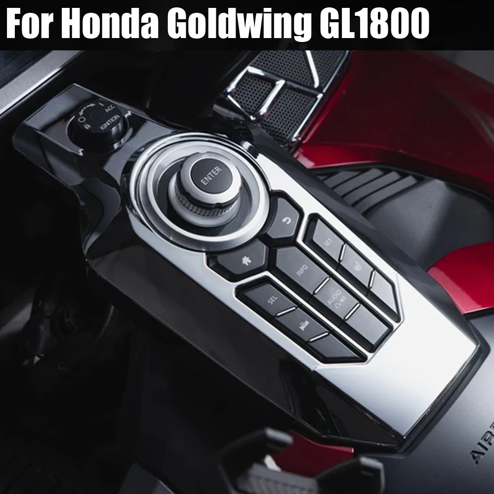 

NEW Chrome Central console button decoration Cover For Honda Goldwing GL 1800 GL1800 2018-2020
