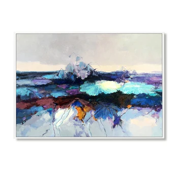 

Hand painted Abstract Oil Painting ICE Modern Wall Art Picture glaciers art for Living Room home classroom restaurant Decor