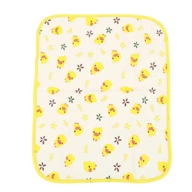 Желтая утка детский пеленальный коврик 3 размера Детский водонепроницаемый моча коврик хлопок моющийся Водонепроницаемый коврик для простыни