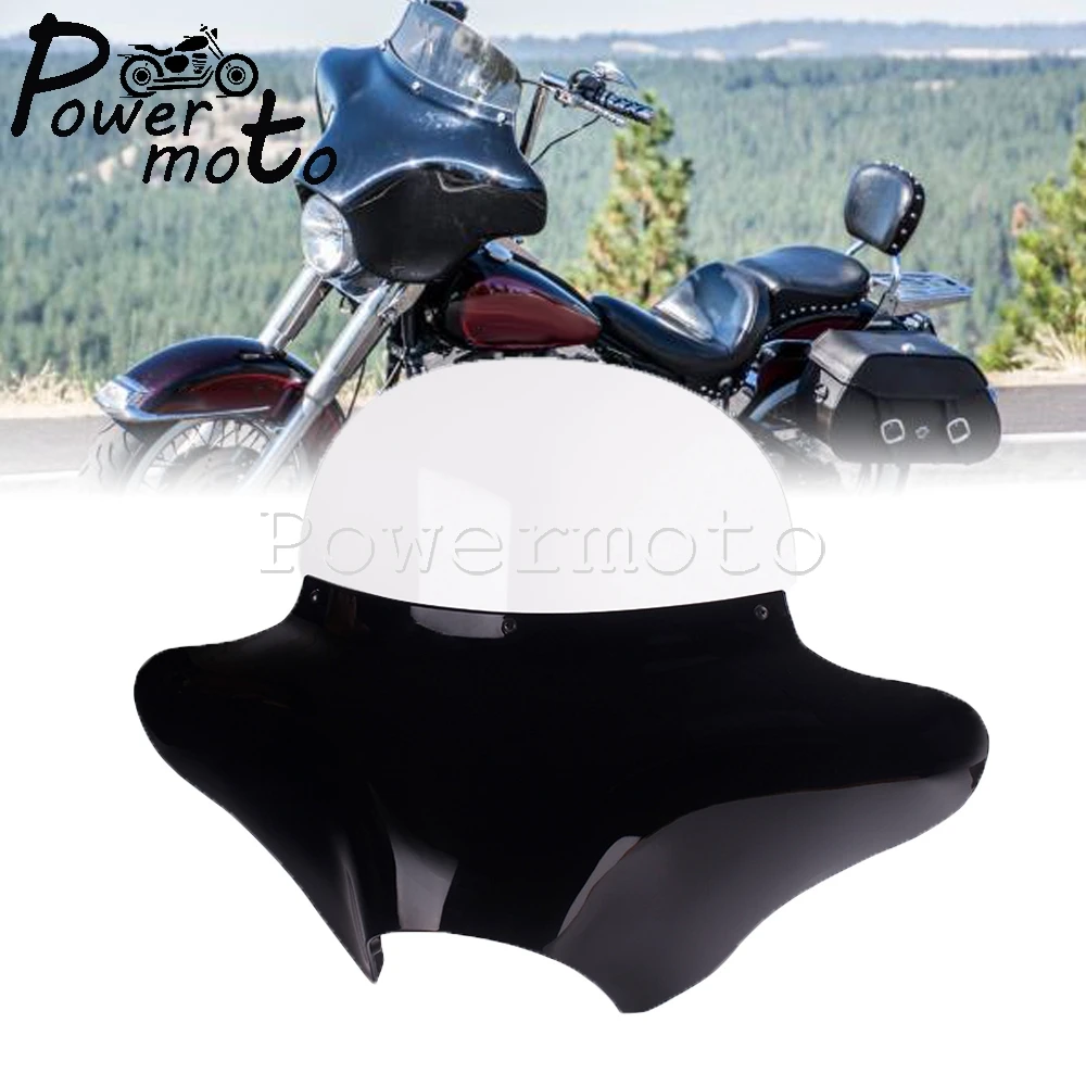 Carenatura Batwing Carenatura Faro Esterno Con Parabrezza Per Harley Softail Dyna Road King Glide Street Fat Bob Low Ride Wide Glide