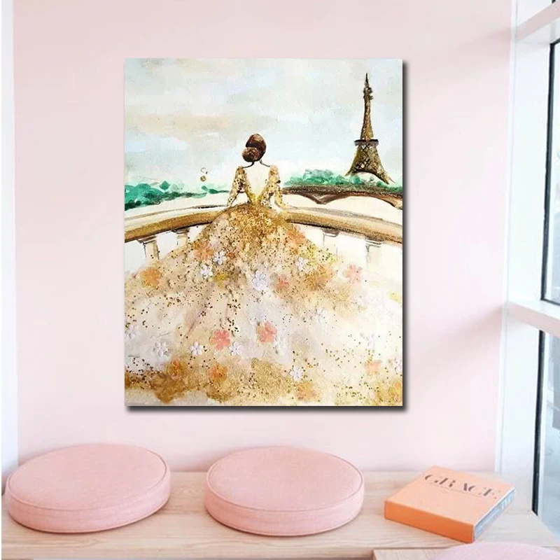 Diy Цифровая живопись рисунок пейзаж креативный Романтический Париж башня
