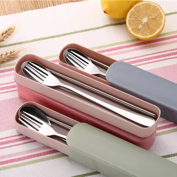 

Baby Gadgets Tableware Set Children Utensil Stainless Steel Toddler Dinnerware Cutlery Cartoon Infant Food Feeding Spoon Fork