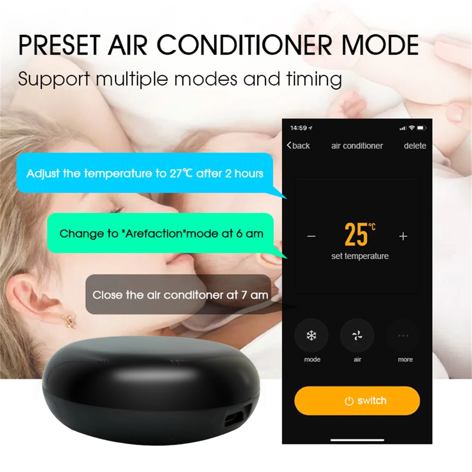 Wifi Smart IR Remote Control Infrared Universal Smart Life APP Control One for All TV DVD AUD Voice wireless Remote