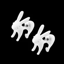 1pc ארנב צורת Stud עגילים עבור בנות סגסוגת פין עגילי אוזן קישוט נשים תכשיטים אבזרים(China)