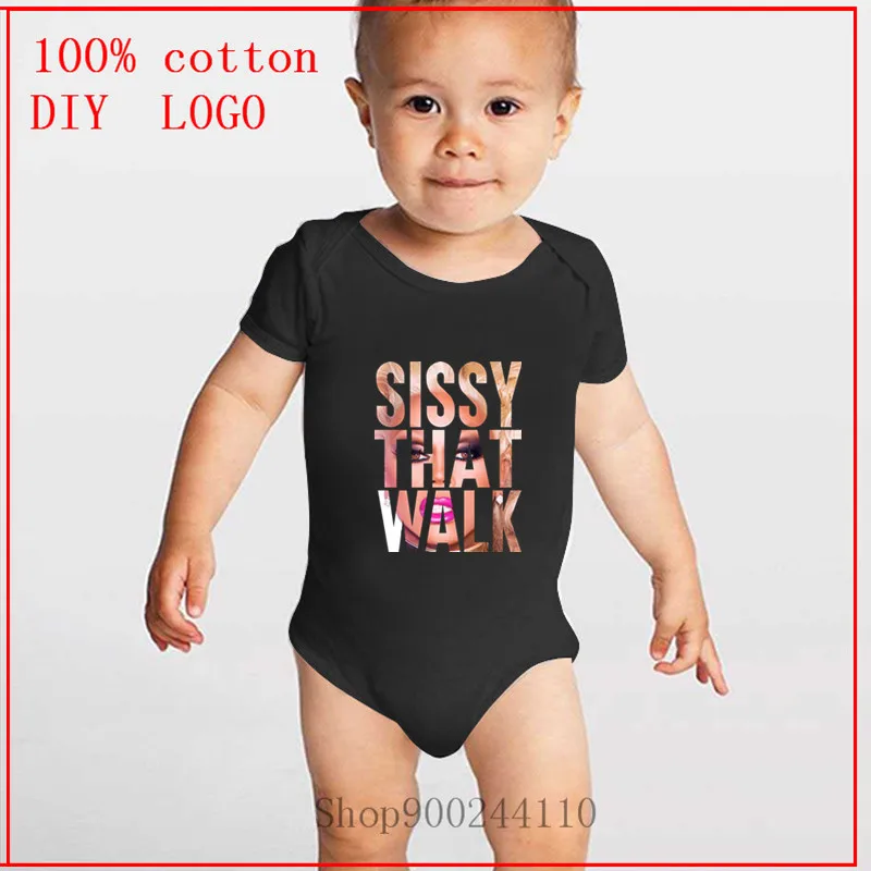 Боди Sissy That Walk хлопковый с коротким рукавом для новорожденных комбинезон одежды