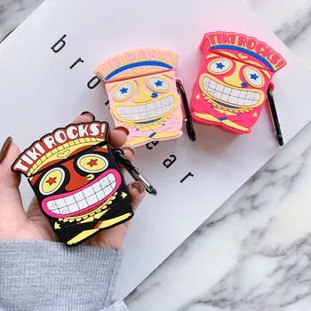 

Earphone Case For Airpods Case Cute Clown Cartoon Pink Panther Cover For Apple Air pods 2 Accessories For Earpods Ring Strap