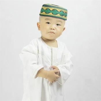 Boys Islamic Clothing Kids Muslim Thobe Arab Abaya Robes for Baby Boy Kaftan Islam Child