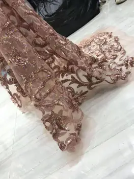 

Nigerian french net Lace David-9.8912 Embroidered Cord Lace Fabric with full beads for bridal dress
