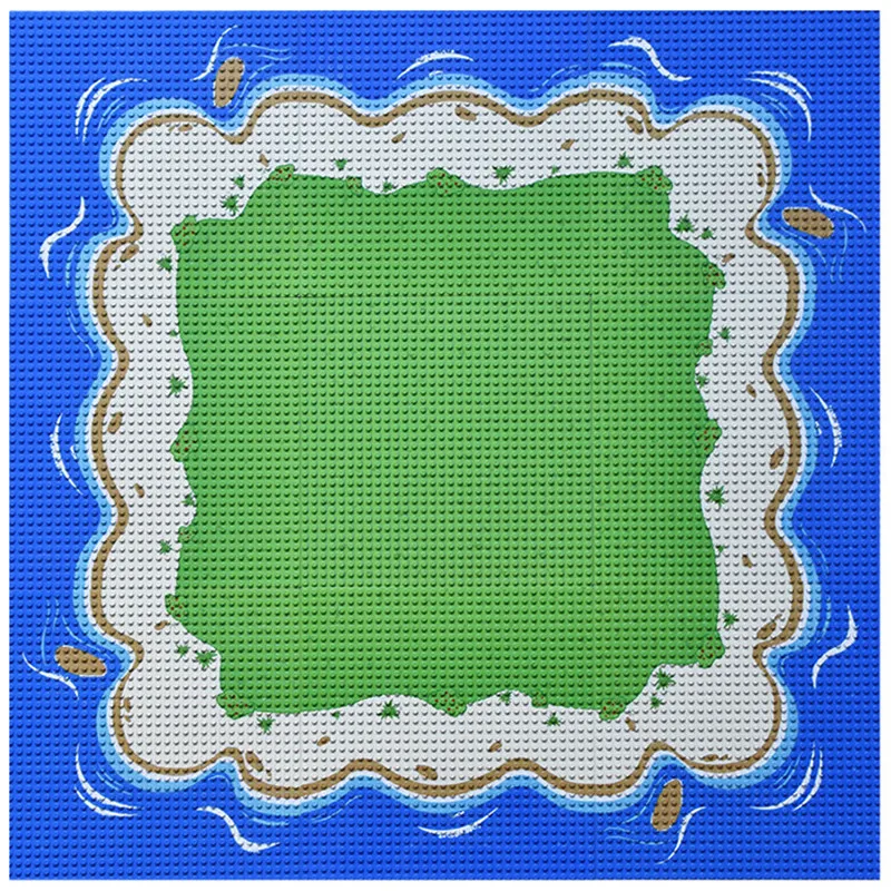 

Classic Base Plates 32*32 Dots Grass Ocean River Beach Island Plate Building Blocks Bricks Educational toys for children D226