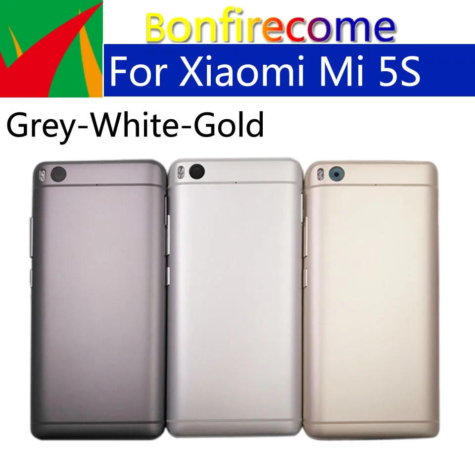 Задняя крышка батарейного отсека чехол для Xiaomi Mi5S mi 5s задняя крышка корпуса Корпус Замена корпуса с кнопкой питания