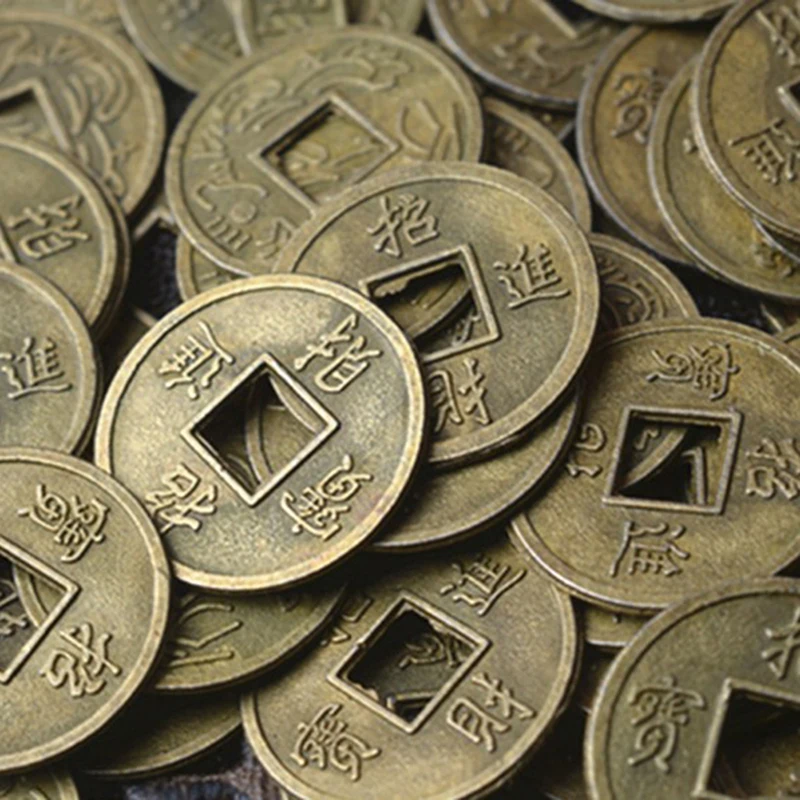 100 шт китайский фэн-шуй Lucky Ching/древний Набор монет, Обучающие десять императоров, антикварные деньги на удачу, монета, удача, богатство