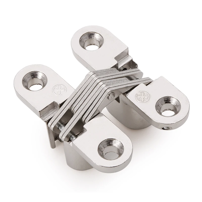 Invisible Hinge 180 Degree zinc Alloy material nickel color Invisible Folding Door Soss Hinge