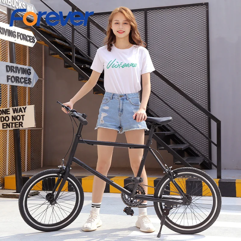 Clearance FOREVER Light Wheel Road Bike Carbon FrameVariable Speed Bike for Students Men Women Off- road Cycle MTB Bike in 20 inch 7 Speed 5