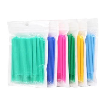 

100Pcs/bag Disposable Eyelashes Extension Individual Lash Removing Swab Micro Brush For Eyelash Extension Tools