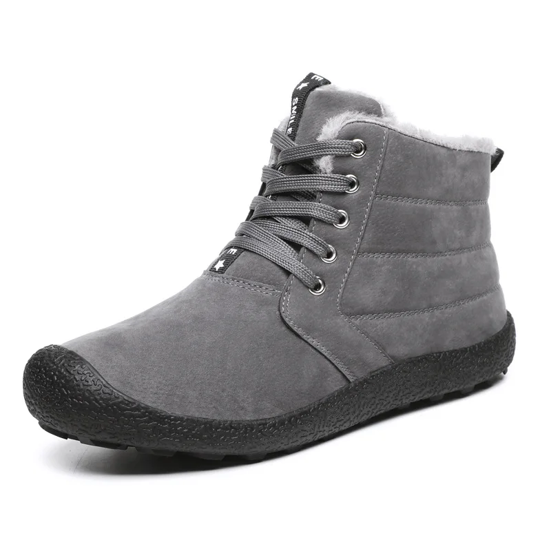 

Snow Boots Warm Short Boots Cotton Boots Men Shoes Winter Thick plus Velvet Fashion High Cotton-padded Shoes Men Cotton-padded S