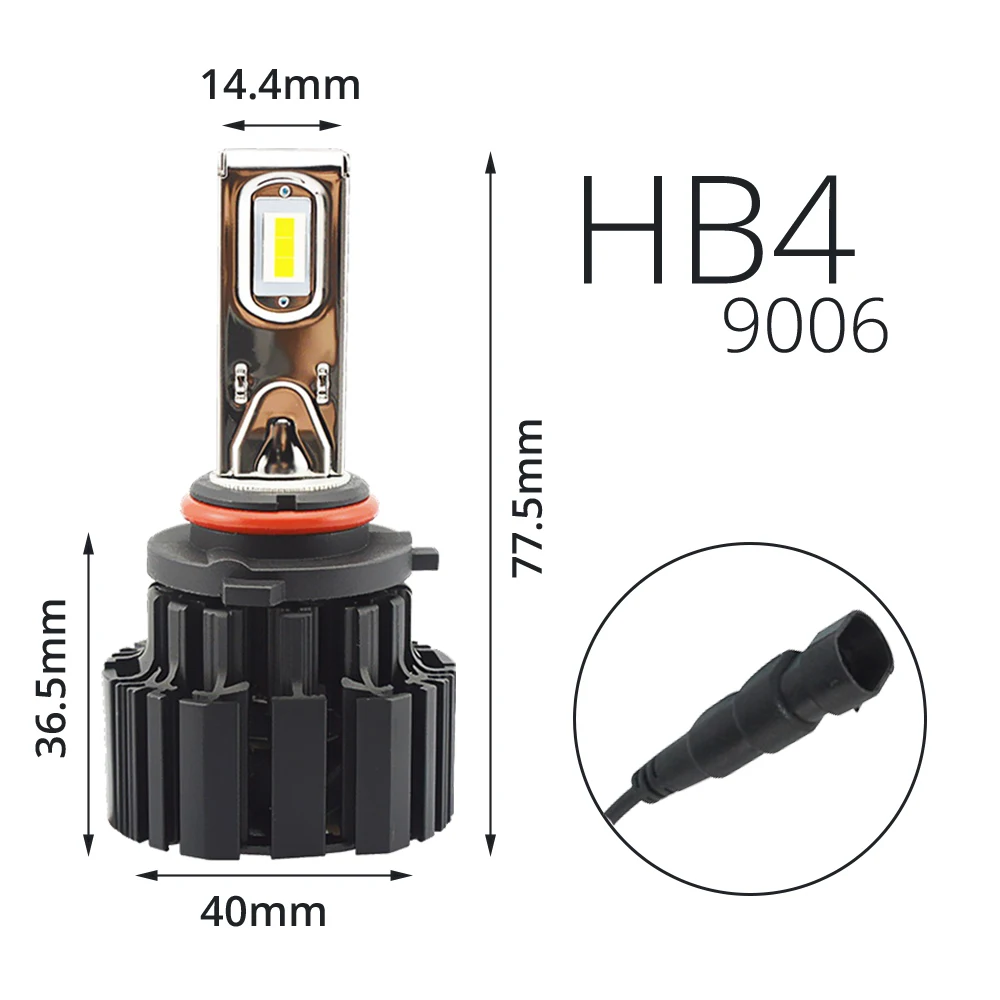 Hviero 2X H4 H7 9012 5202 H16 H8 100W 13600Lm IP67 Auto Led Front Bulb Automobile Headlamp Fog Light 6000K Car Lighting HID Xenon Light