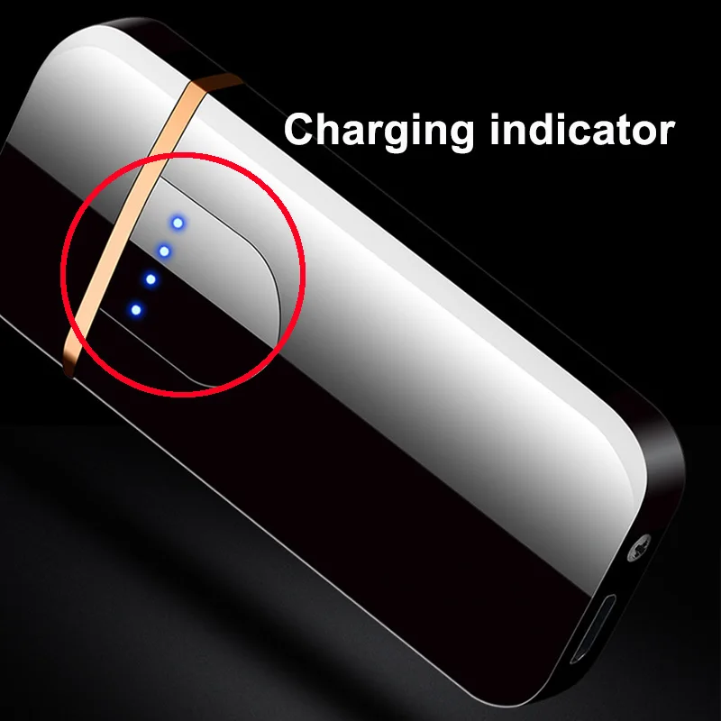 USB Зажигалка отпечатков пальцев сенсорные умные зажигалки Электрический заряжаемый без огня сигарета воспламенитель мини ветрозащитный 10 шт./партия