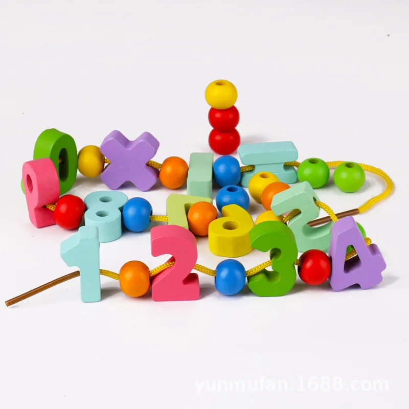 

Children Stereo with Numbers Bead Toy ENLIGHTEN Early Education Threading Building Blocks Hand-Eye Training Kindergarten Bead-st