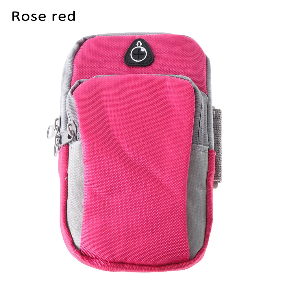 rose red Модный спортивный нарукавник для бега, чехол, универсальный нарукавник для бега, Универсальный водонепроницаемый спортивный держатель для мобильного телефона - Цвет: rose red