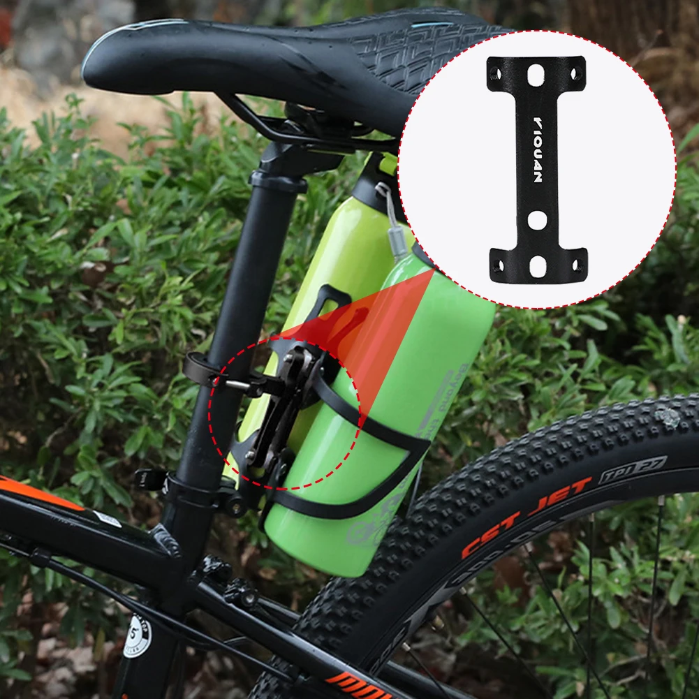 MTB Double Head Bicycle Bottle Cage Extension Rack Aluminum Alloy Mountain Bike Frame Water Cup Kettle Holder Extender Frame bicycle water bottle cage bicycle expansion bracket