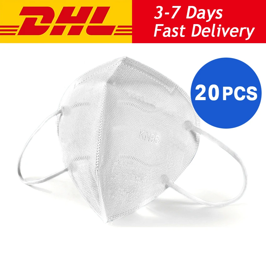 

FFP2 CE/FDA 20/40pcs 4 Filters Anti 95% Bacterial Mask Anti PM2.5 Protective Mask Anti Infection Particulate Masks DHL
