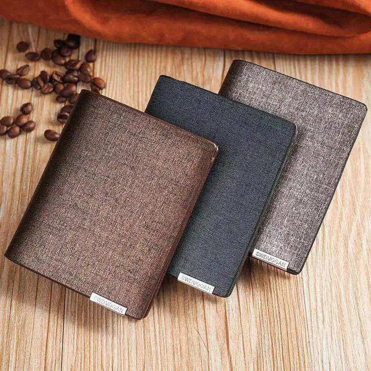 AliExpress, новинка, мужской короткий кошелек,, Sands, Pu, многофункциональный, ультра-тонкий кошелек, фурнитура, зажим, кошелек, модный для мужчин