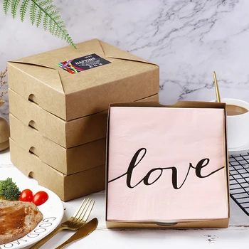 

Premium Bronze Colored Printed Tissue Napkin Wedding Napkin Napkin 50 Boxes halloween decoration unicorn party Foam Paper No