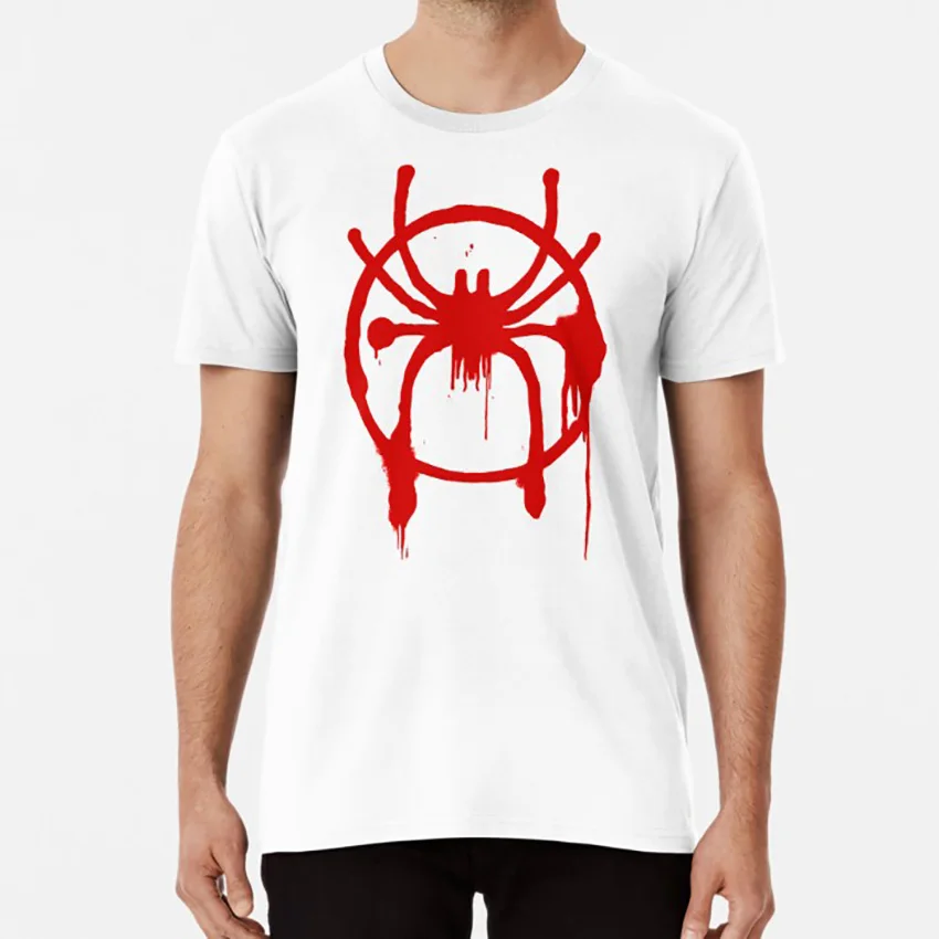 

Into the spider-verse T shirt spider man spiderman miles morales miles spiderverse comic spider red black movies