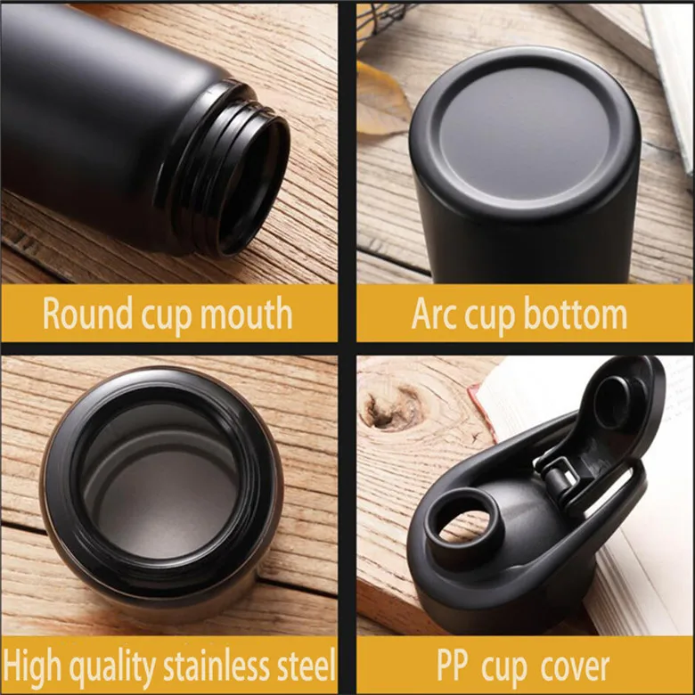 Stainless steel travel bottle sports water cup straight drink bicycle kettle outdoor sports pot #3S10 (5)