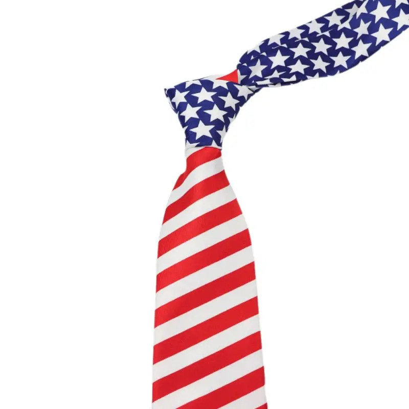 Мужские и женские классические галстуки с американским флагом в радужную полоску с принтом музыкальных нот, официальные Галстуки для вечеринки из искусственного шелка