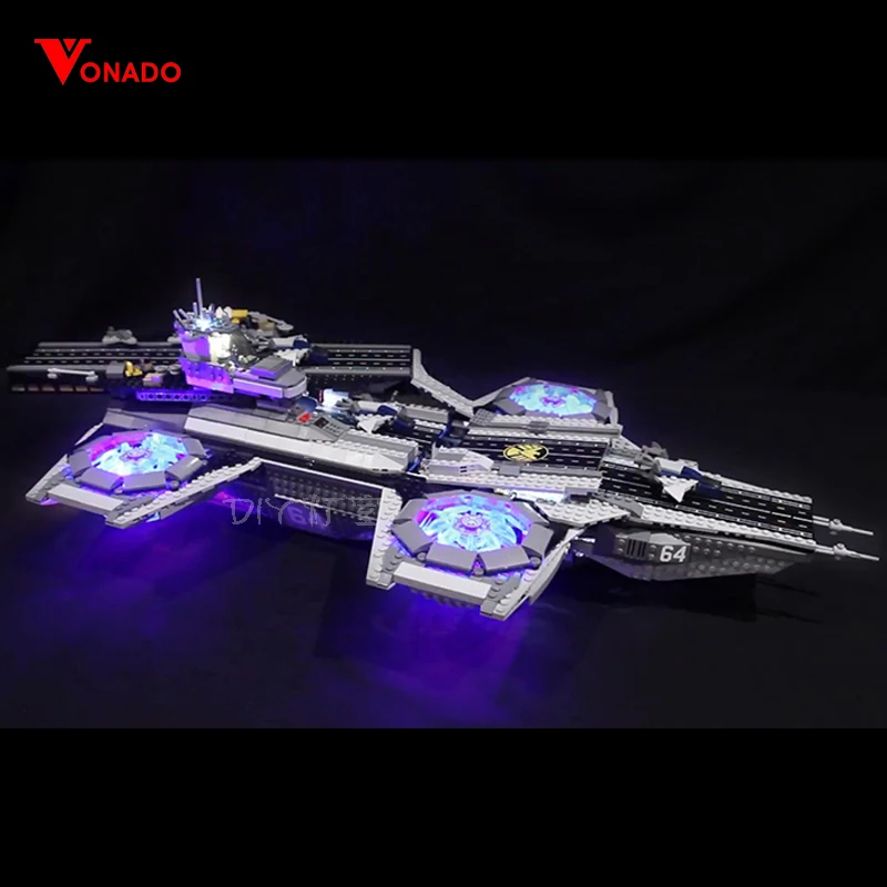 Светодиодный светильник совместимый с lego 76042 Super Heroes Helicarrier 07043 строительные блоки