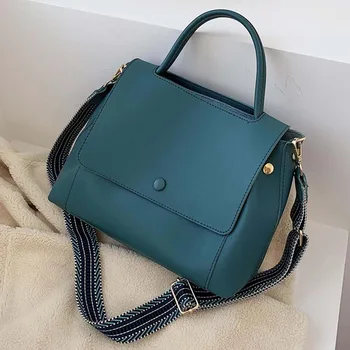 

Fashion Women's Solid Color Large Capacity Leather Shoulder Bag Messenger Bag