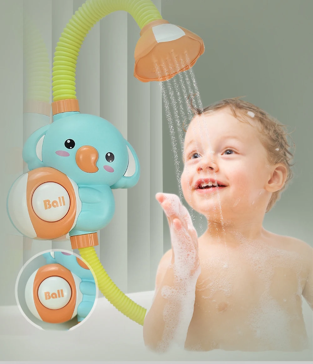 Jouet jeux douchette électrique enfant et bébé jouet nuages et éléphant de  salle de bain pour les enfants