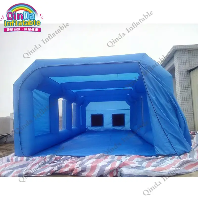 8M*4M*3M Booth Spray Inflatable Cube Tent Car Spray Paint Booth With Spray Booth Carbon Filter For Car Painting Folding Room