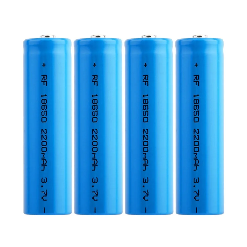 

4pcs 3.7V 18650 Lithium Battery 2200mah Large Capacity Rechargeable Battery Lithium Li-ion ICR Battery for Flashlight Headlamp
