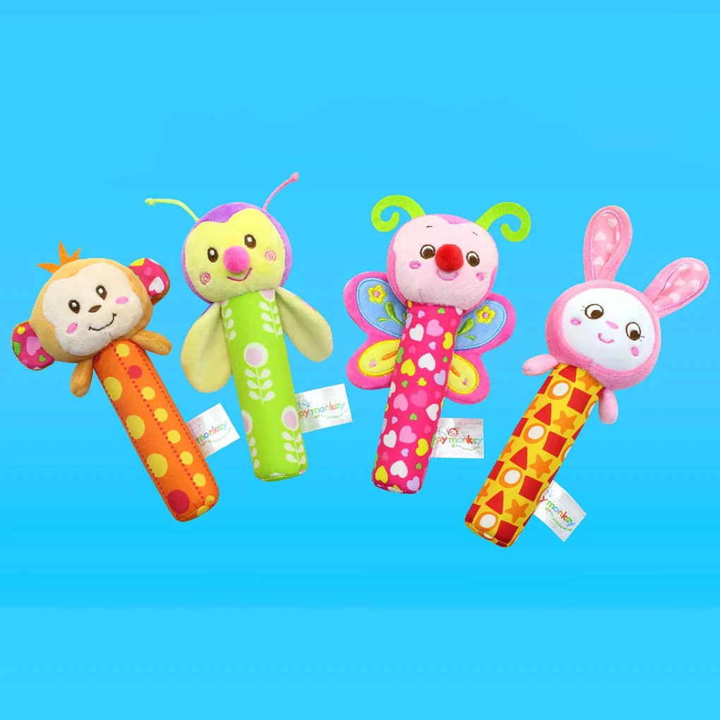 Новая маленькая игрушка-погремушка, многофункциональная плюшевая игрушка в виде животного, милая детская коляска, висячий колокольчик, игрушка в подарок, детская игрушка с ручкой, горячие подарки