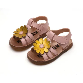 

Free Shipping 2020 Fashion Summer Leather Flowers Girls Childrens Soft Bottom Simple Small Kids Princess Shoes 1 2 3 4 5 6 Years