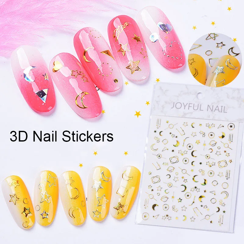 

1pcs Holographic Nail Foil 3D Nail Slider Stars Stickers Glitter Shiny Decoration Decal Nail Art Transfer Nail Art Tips Manicure