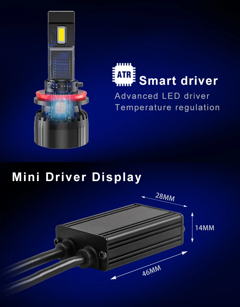 2 шт. автомобисветодиодный светодиодные лампы Canbus H7 9005 HB3 9006 HB4 H4 H11 10 000 лм 6500 к 45 Вт