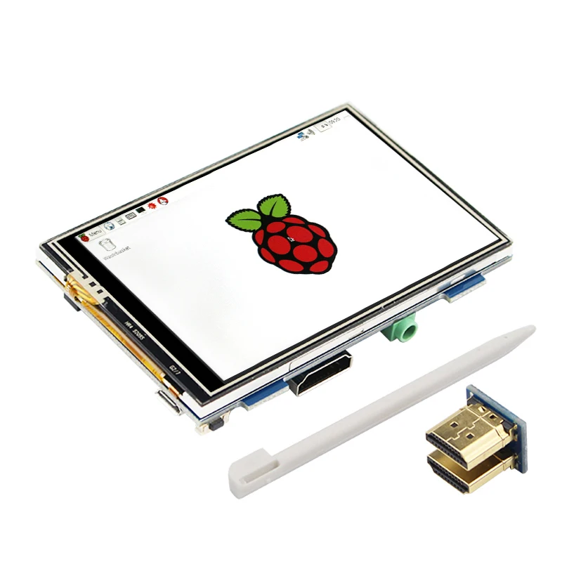 Raspberry Pi 4 Модель B 3,5 дюймов сенсорный экран 480x320 до 1920x1080 HDMI ЖК-дисплей+ акриловый чехол для Raspberry Pi 4B/3B+/3B