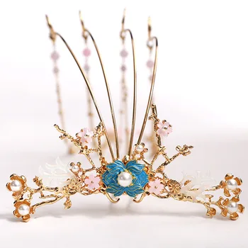 

New Head Top Hairpin Antique Bride Hairpin Tassel Phoenix Crown Hair jewerly Wholesale