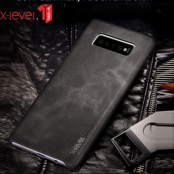 

Leather Case for Samsung S10 S20 Plus S9+ X-Level Retro Soft Protective Cover for Galaxy s10e чехол Note 10+ s7 Case Business