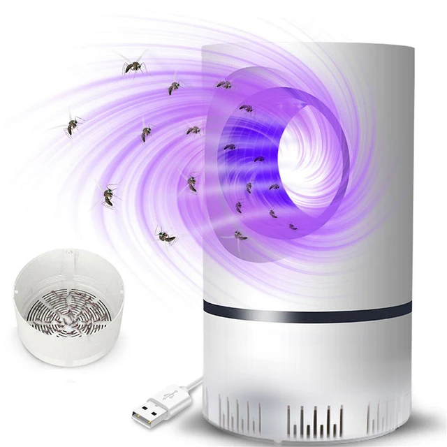 Nyári Elektromos Beltéri Szúnyogkiló Usb Power Rovar Szúnyoggyilkos Uv Fény Led Szúnyog Nem Mérgező No Zapper Szívóventilátor