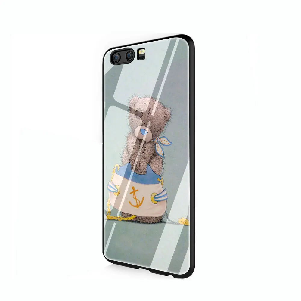 Cute Teddy Me To You Bear Tempered Glass Phone Cover Case For Huawei Mate P 10 20 30 Lite Pro Y9 Honor 8X 7A - Цвет: G5